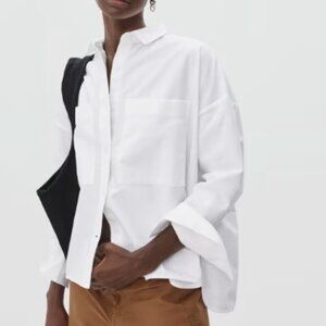 NWT Everlane The Boxy Oxford Shirt in White XS